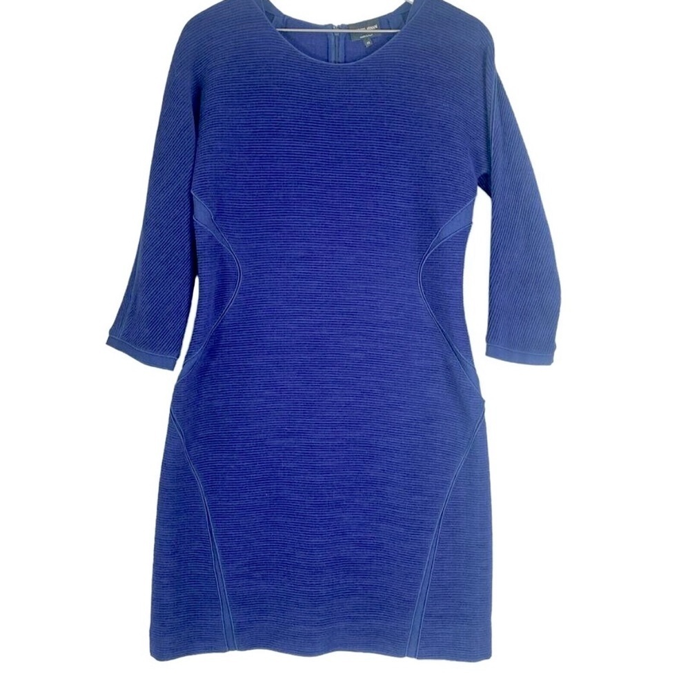 GIORGIO ARMANI | Navy Blue Ribbed Bodycon Dress